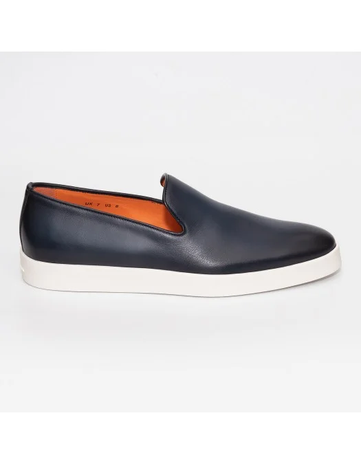 Pantofi Santoni, Slip-On, Navy Blue - MGAI17179PANBCLUB42 Pantofi Santoni, Slip-On, Navy Blue - MGAI17179PANBCLUB42