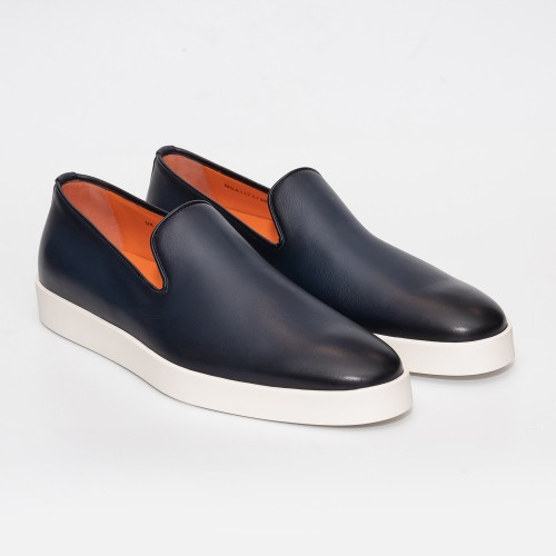 Pantofi Santoni,  Slip-On, Navy Blue