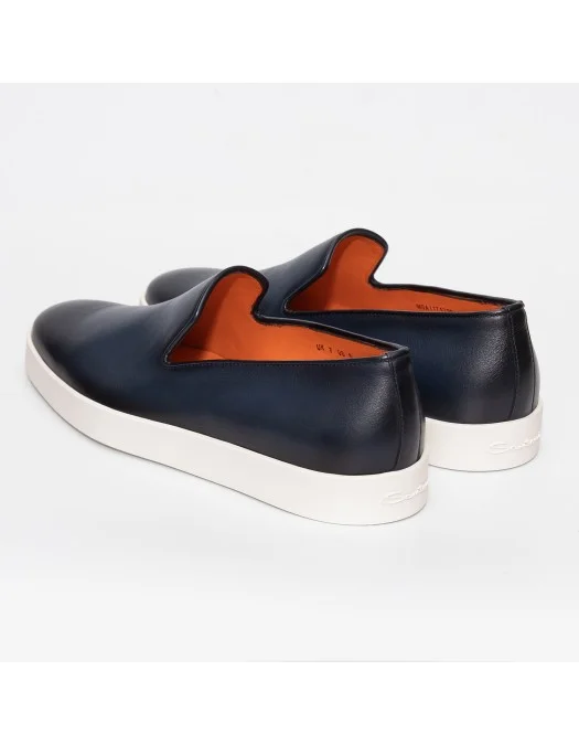 Pantofi Santoni, Slip-On, Navy Blue - MGAI17179PANBCLUB42 Pantofi Santoni, Slip-On, Navy Blue - MGAI17179PANBCLUB42