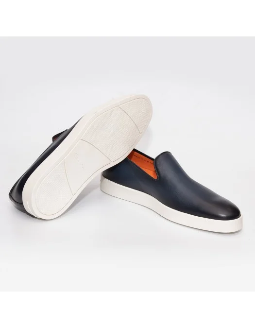Pantofi Santoni, Slip-On, Navy Blue - MGAI17179PANBCLUB42 Pantofi Santoni, Slip-On, Navy Blue - MGAI17179PANBCLUB42