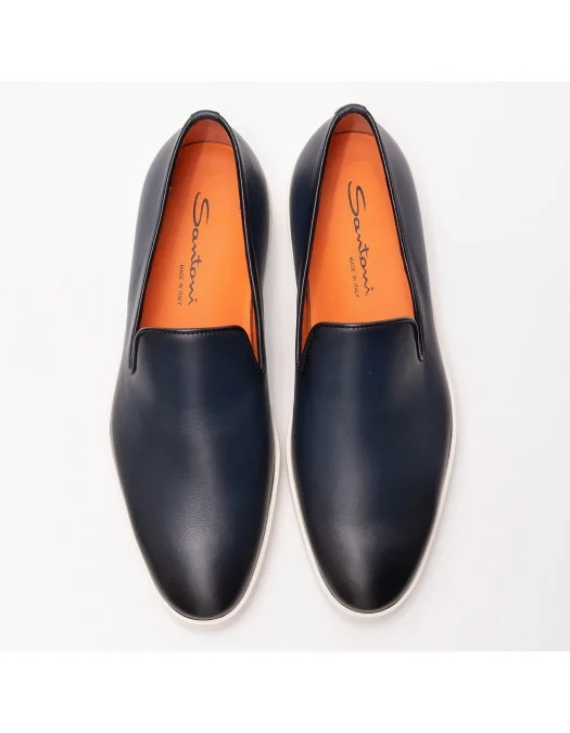 Pantofi Santoni, Slip-On, Navy Blue - MGAI17179PANBCLUB42 Pantofi Santoni, Slip-On, Navy Blue - MGAI17179PANBCLUB42