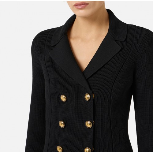 Cardigan ELISABETTA FRANCHI, Butoni aurii, Negru