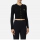 Cardigan ELISABETTA FRANCHI, Micro-braided knit cardigan, Negru - MK88B61E2110