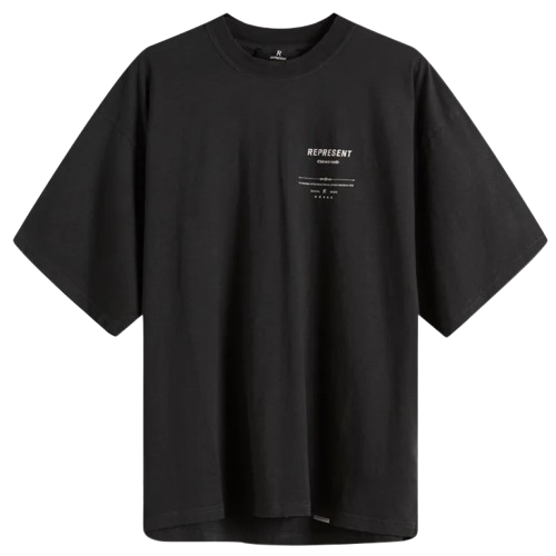 Tricou Represent Revere Manor, Oversized fit Black