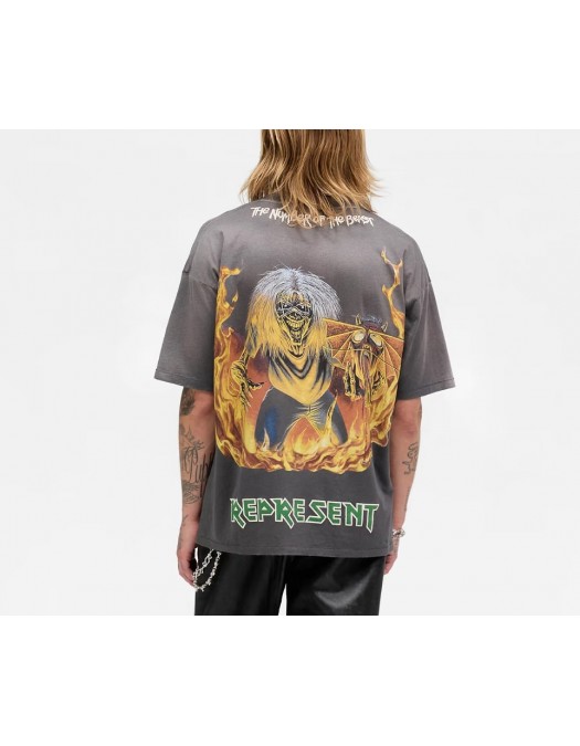 TRICOU REPRESENT X Iron Maiden Number Of Beast T-Shirt,Oversized Fit - MLM10058346 TRICOU REPRESENT X Iron Maiden Number Of Beast T-Shirt,Oversized Fit - MLM10058346
