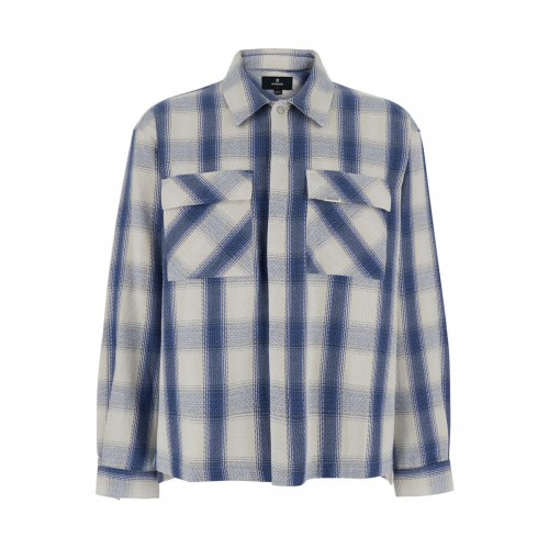 Camasa Represent, Season Flannel, White Deitals, Mid Blue Camasa Represent, Season Flannel, White Deitals, Mid Blue