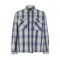 Camasa Represent, Season Flannel, White Deitals, Mid Blue