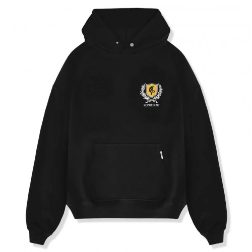 Hanorac REPRESENT, Crest Black Hoodie Hanorac REPRESENT, Crest Black Hoodie
