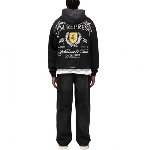 Hanorac REPRESENT, Crest Black Hoodie Hanorac REPRESENT, Crest Black Hoodie