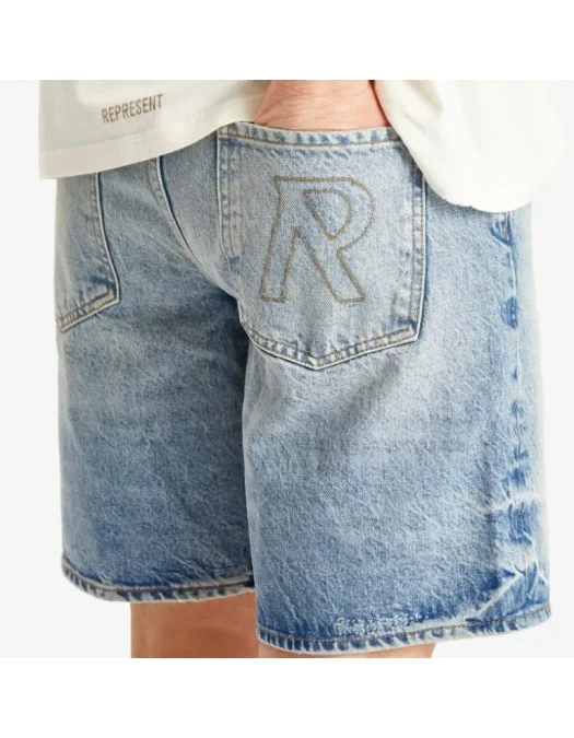 Pantaloni scurti REPRESENT,Tailored Denim Shorts,Blue - MLM6103807
