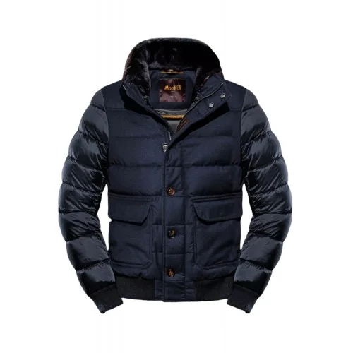 Geaca MOORER, Boomer, Wool, Bleumarin