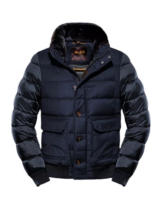 Geaca MOORER, Boomer, Wool, Bleumarin - MOUGI100177TEPACOSL