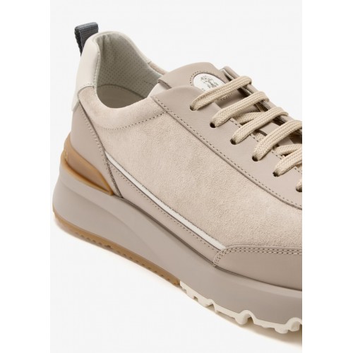 Sneakers BRUNELLO CUCINELLI, Panelled Detail, Low Top, Gray Brown