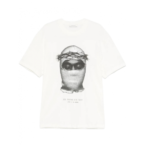 Tricou IH NOM UH NIT, Mask Print,White Tricou IH NOM UH NIT, Mask Print,White