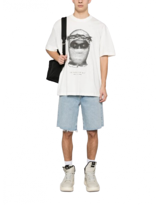 Tricou IH NOM UH NIT, Mask Print,White - NUW25246081 Tricou IH NOM UH NIT, Mask Print,White - NUW25246081