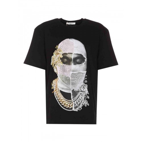 Tricou Ih Nom Uh Nit, Newspaper Mask, Black Tricou Ih Nom Uh Nit, Newspaper Mask, Black