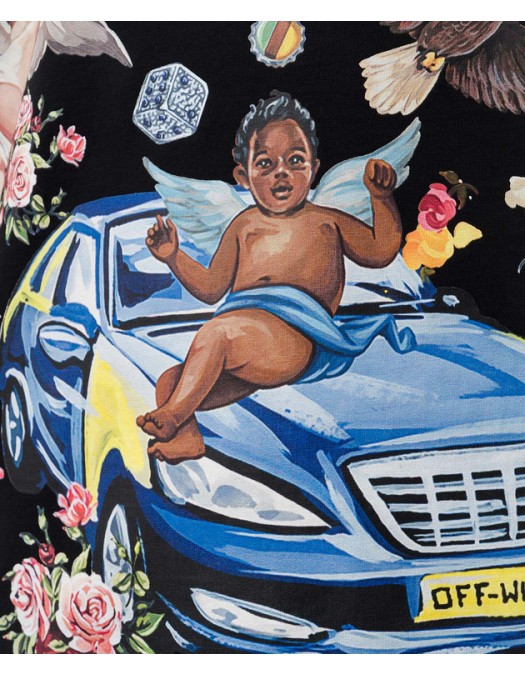 TRICOU OFF WHITE, Fresh Car T-shirt, Black - OMAA027S25JER0031001