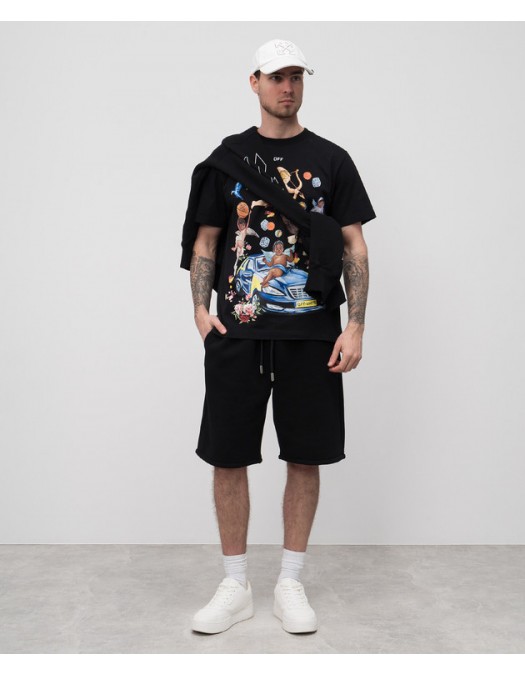 TRICOU OFF WHITE, Fresh Car T-shirt, Black - OMAA027S25JER0031001