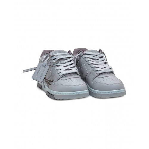 SNEAKERS OFF WHITE, Out Of Office, Electric Blue Details, Grey