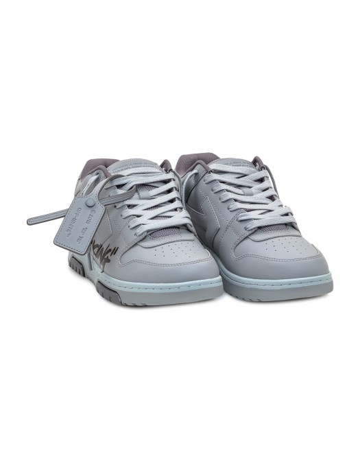 SNEAKERS OFF WHITE, Out Of Office, Electric Blue Details, Grey - OMIA189F24LEA0060910