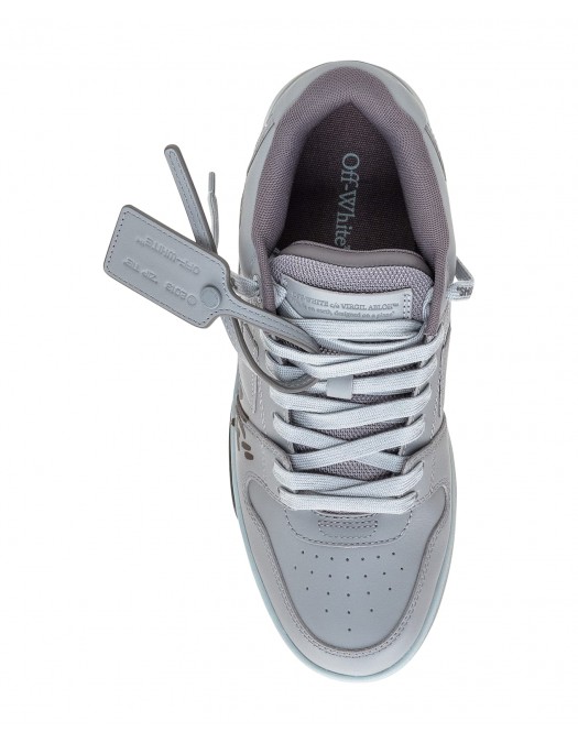 SNEAKERS OFF WHITE, Out Of Office, Electric Blue Details, Grey - OMIA189F24LEA0060910