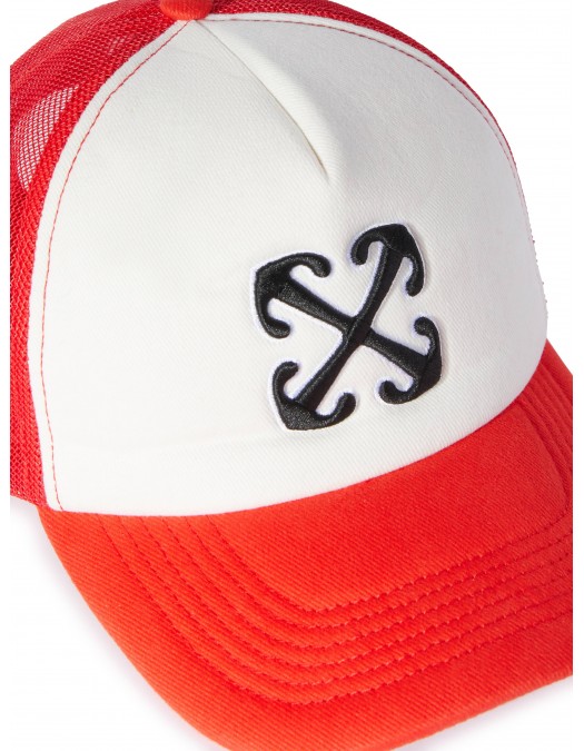 SAPCA OFF-WHITE, Brick Red Arrow Trucker Hat, Rosu - OMLA04BS25FAB0012727