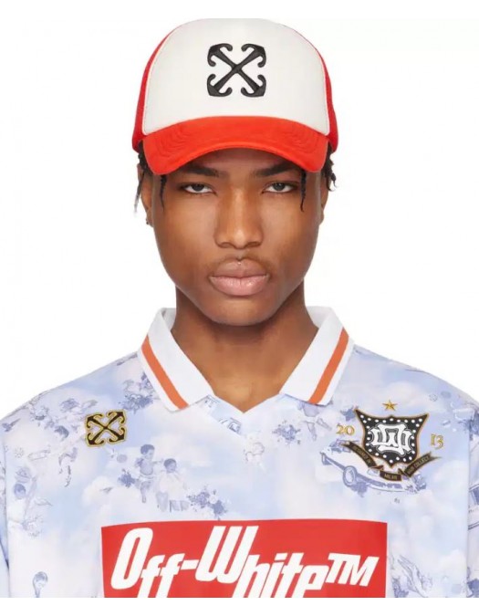 SAPCA OFF-WHITE, Brick Red Arrow Trucker Hat, Rosu - OMLA04BS25FAB0012727