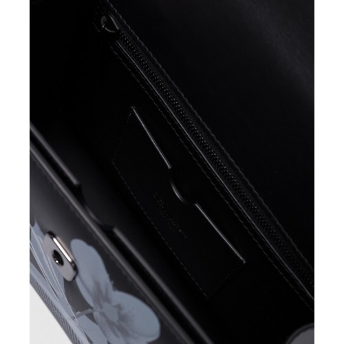 Geanta OFF WHITE, Jitney 1.4 black leather bag with X-ray print, Negru