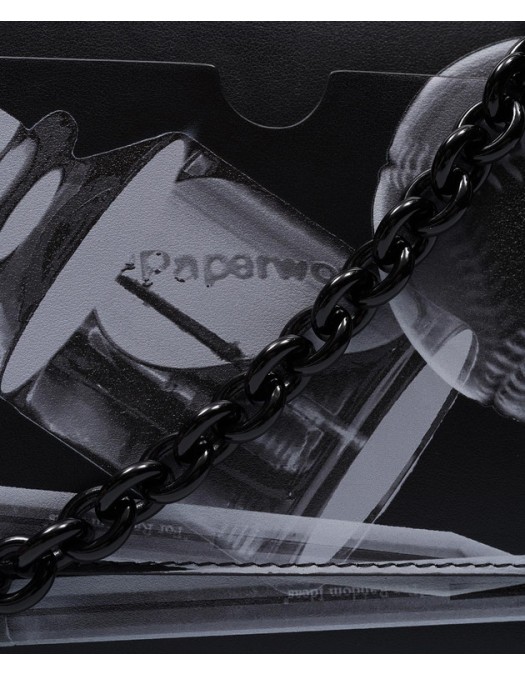 Geanta OFF WHITE, Jitney 1.4 black leather bag with X-ray print, Negru - OWNP050S24LEA0041001