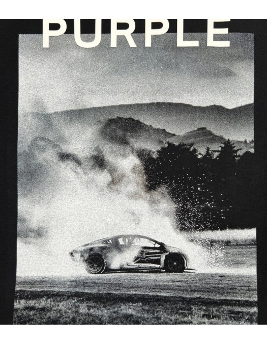 Tricou PURPLE, Textured Inside Out tee, Black - P101JBEG424