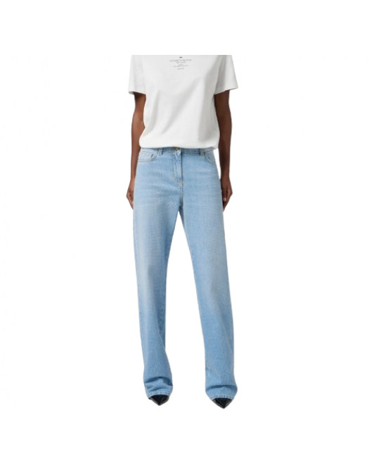 jeans ELISABETTA FRANCHI, Denim jeans with rhinestones - PJ06N56E2192
