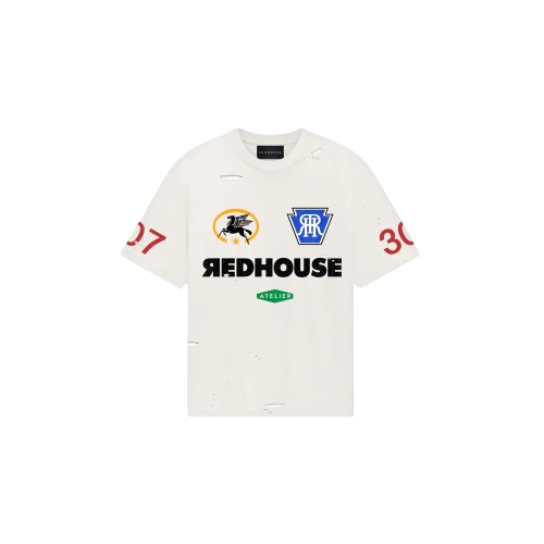 Tricou REDHOUSE,ЯH PEGASUS 307 WHITE TEE,Oversized Tricou REDHOUSE,ЯH PEGASUS 307 WHITE TEE,Oversized
