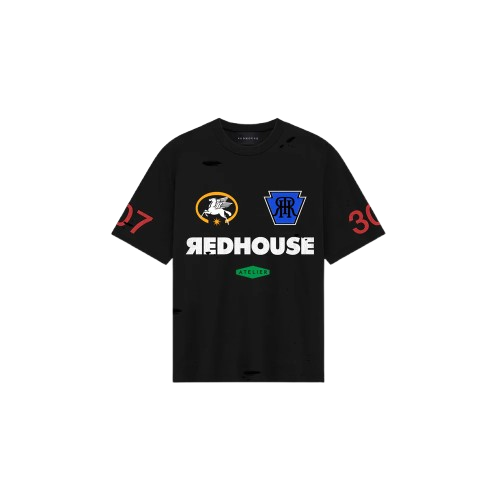 Tricou REDHOUSE,ЯH PEGASUS 307 BLACK TEE,Oversized Tricou REDHOUSE,ЯH PEGASUS 307 BLACK TEE,Oversized