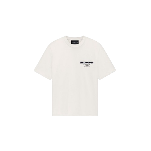 Tricou REDHOUSE, Atelier 307, Alb, Regular Fit Tricou REDHOUSE, Atelier 307, Alb, Regular Fit