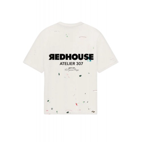 Tricou REDHOUSE,ATELIER II WHITE TEE, Oversized Fit
