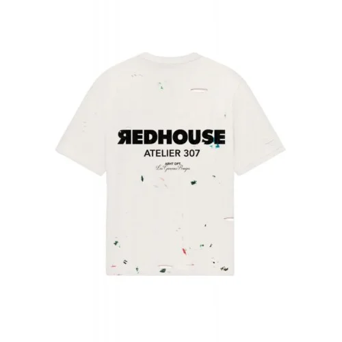 Tricou REDHOUSE,ATELIER II WHITE TEE, Oversized Fit