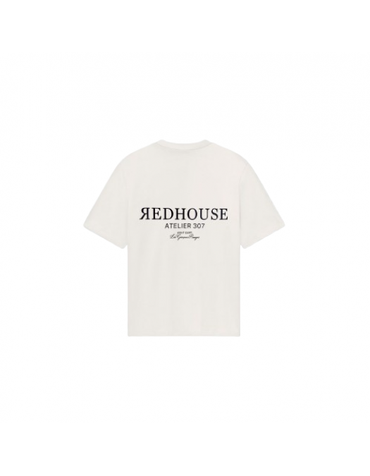 Tricou REDHOUSE, Atelier 307, White - RHTS242 Tricou REDHOUSE, Atelier 307, White - RHTS242