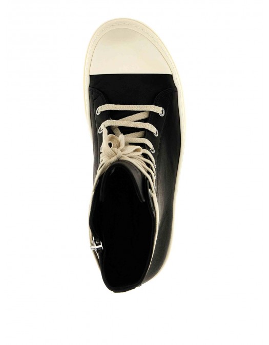 SNEAKERS RICK OWENS, High Top, Smooth Leather, Black - RU01E5890LCO911 SNEAKERS RICK OWENS, High Top, Smooth Leather, Black - RU01E5890LCO911