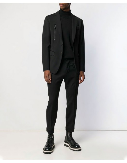 Sacou DSQUARED2, Fermoare atasate, Negru - S71BN0783900