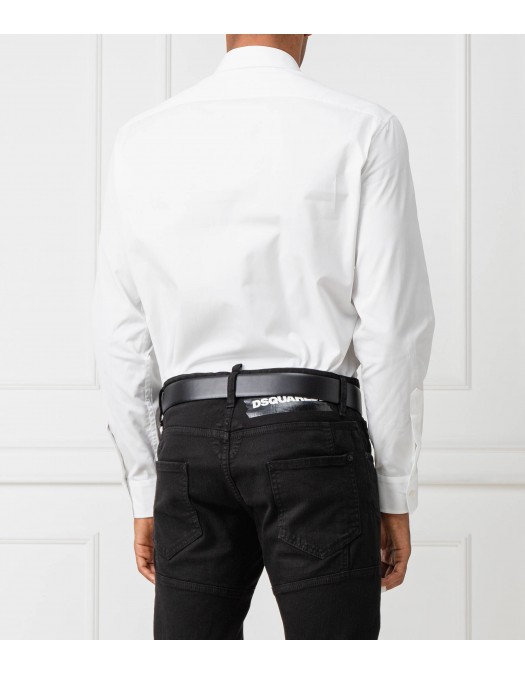 Camasa DSQUARED2, Fermoare negre atasate, Alb - S71DM0338100