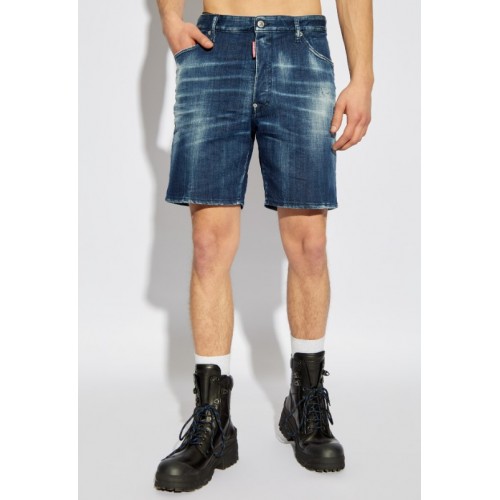 Pantaloni scurti DSQUARED2, NAVY BLUE Denim shorts Pantaloni scurti DSQUARED2, NAVY BLUE Denim shorts