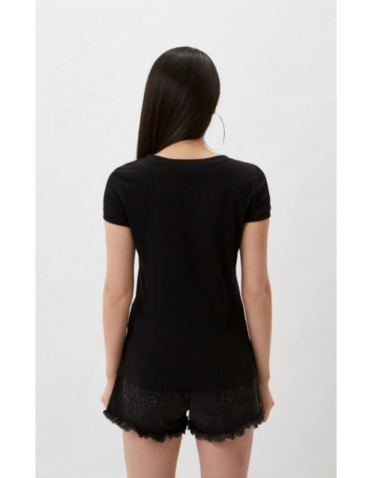 Tricou DSQUARED2, Heart Multicolor Print, Black - S72GD0522S24668900