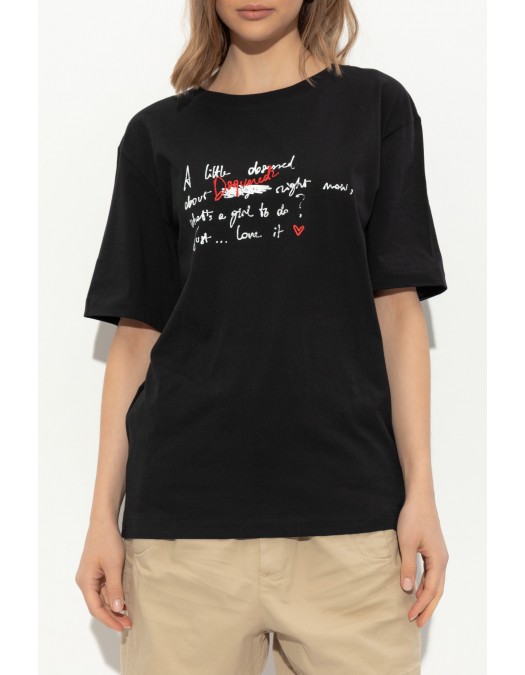 Tricou DSQUARED2, Dsquared2 BLACK Printed T-shirt - S72GD0572D20020900
