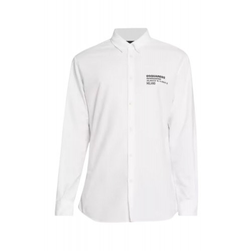 CAMASA DSQUARED2 Regular Fit, Logo Print, Alb