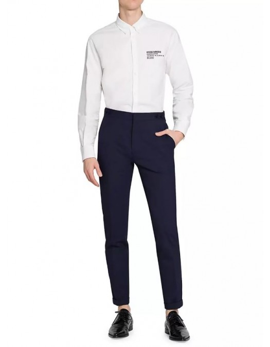 CAMASA DSQUARED2 Regular Fit, Logo Print, Alb - S74DM0861S52493100