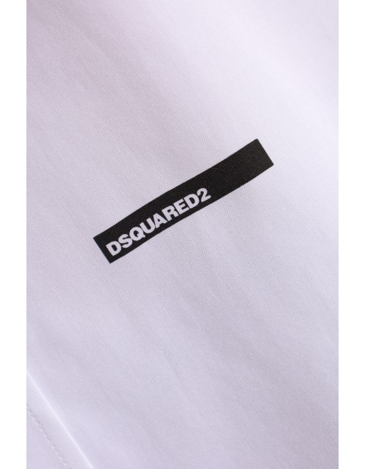 Camasa DSQUARED2, Logo Black Print, White - S74DM0953S36275100