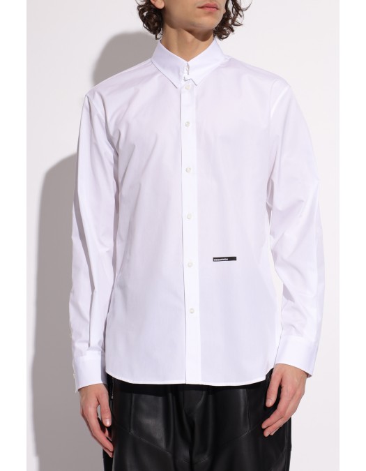 Camasa DSQUARED2, Logo Black Print, White - S74DM0953S36275100