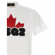 Tricou DSQUARED2, Leaf Red Logo, Alb - S74GD1159S23009100
