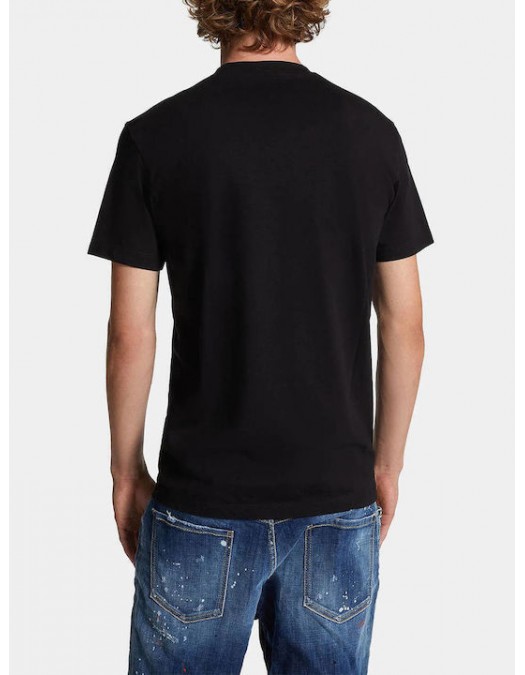 Tricou DSQUARED2, Logo Patch, Cool Fit, Black - S74GD1396D20020900 Tricou DSQUARED2, Logo Patch, Cool Fit, Black - S74GD1396D20020900