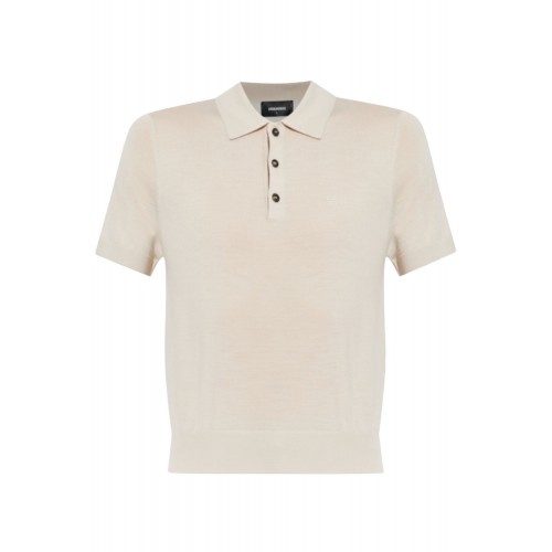 Tricou DSQUARED2, Wool Jersey Stitch, Navy Bej